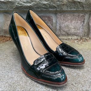 Brand New without Tags: Cole Haan Hunter Green Patent Leather 3" Pumps